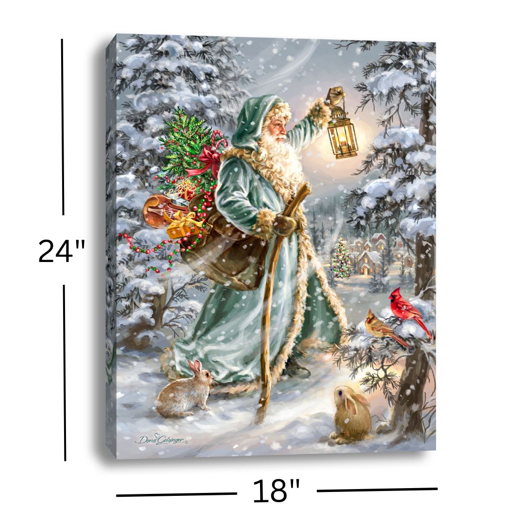 Saint Nicholas 18x24 Fully Illuminated LED Wall Art