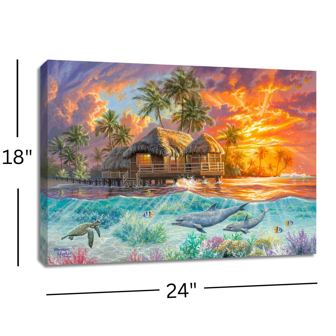 Weekend in Paradise 18x24 Fully Illuminated LED Wall Art