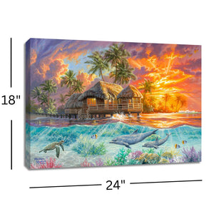 Weekend in Paradise 18x24 Fully Illuminated LED Wall Art