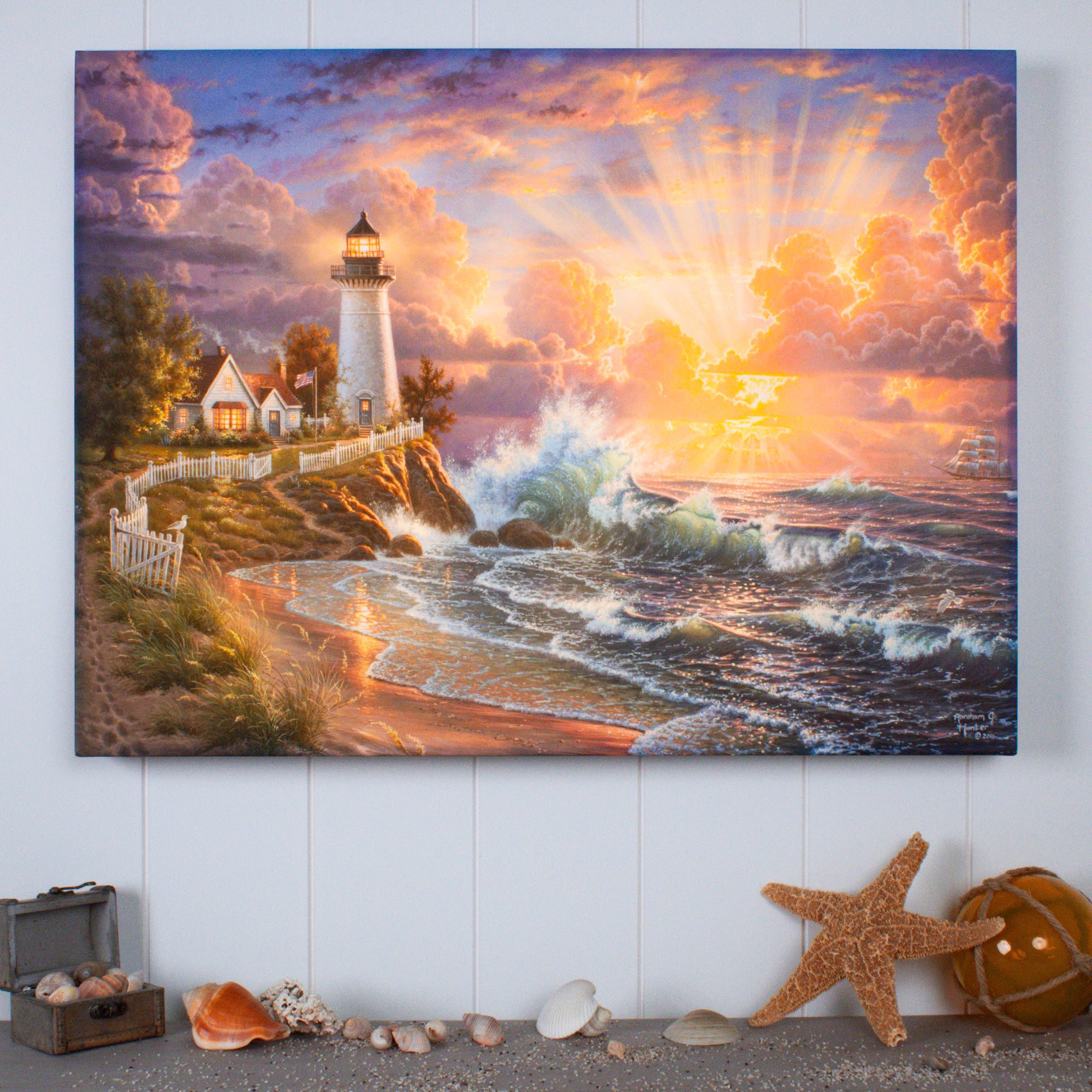 Light of Hope 18x24 Fully Illuminated LED Wall Art