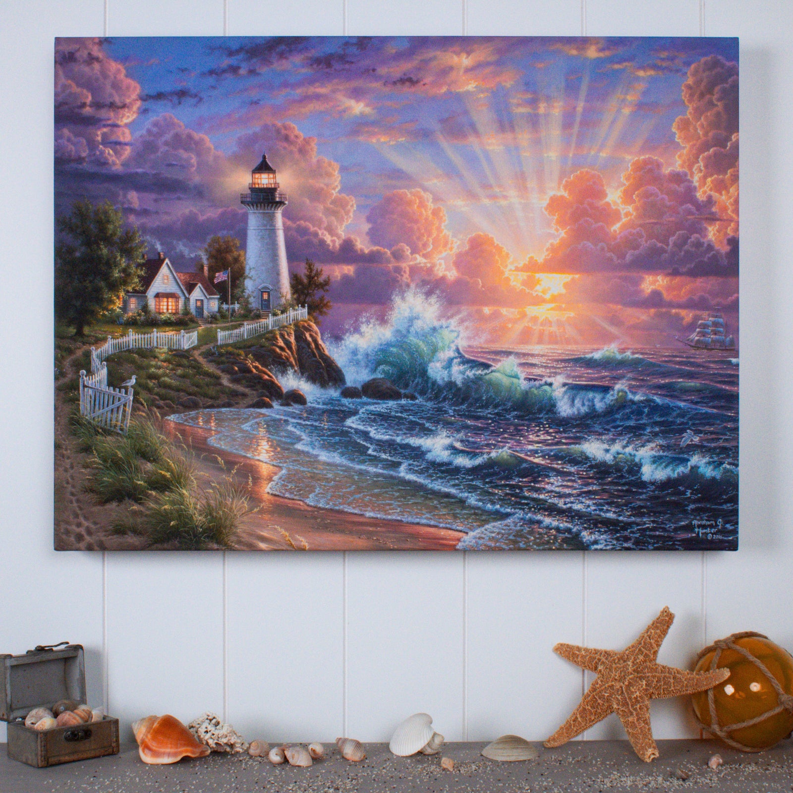 Light of Hope 18x24 Fully Illuminated LED Wall Art