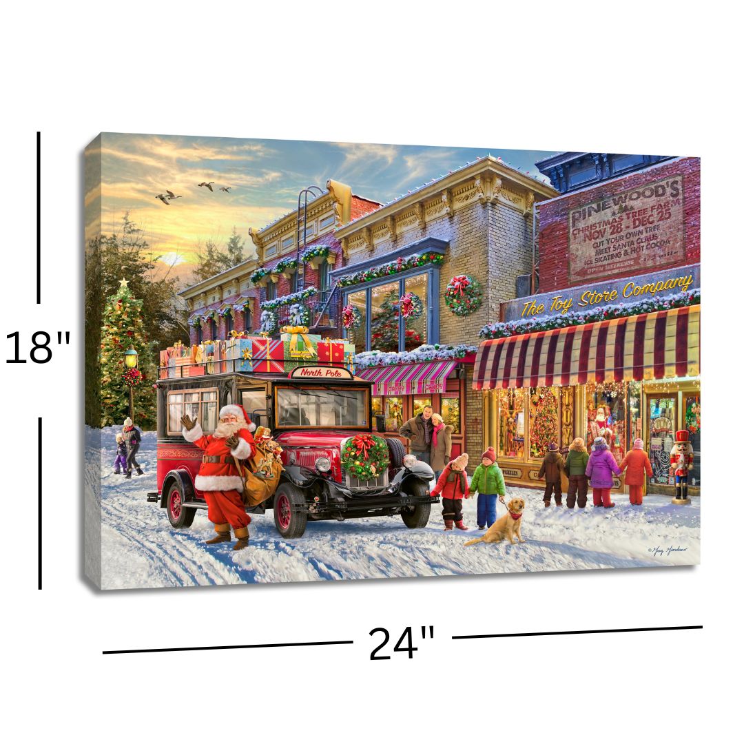 Christmas Toy Store 18x24 Fully Illuminated LED Wall Art