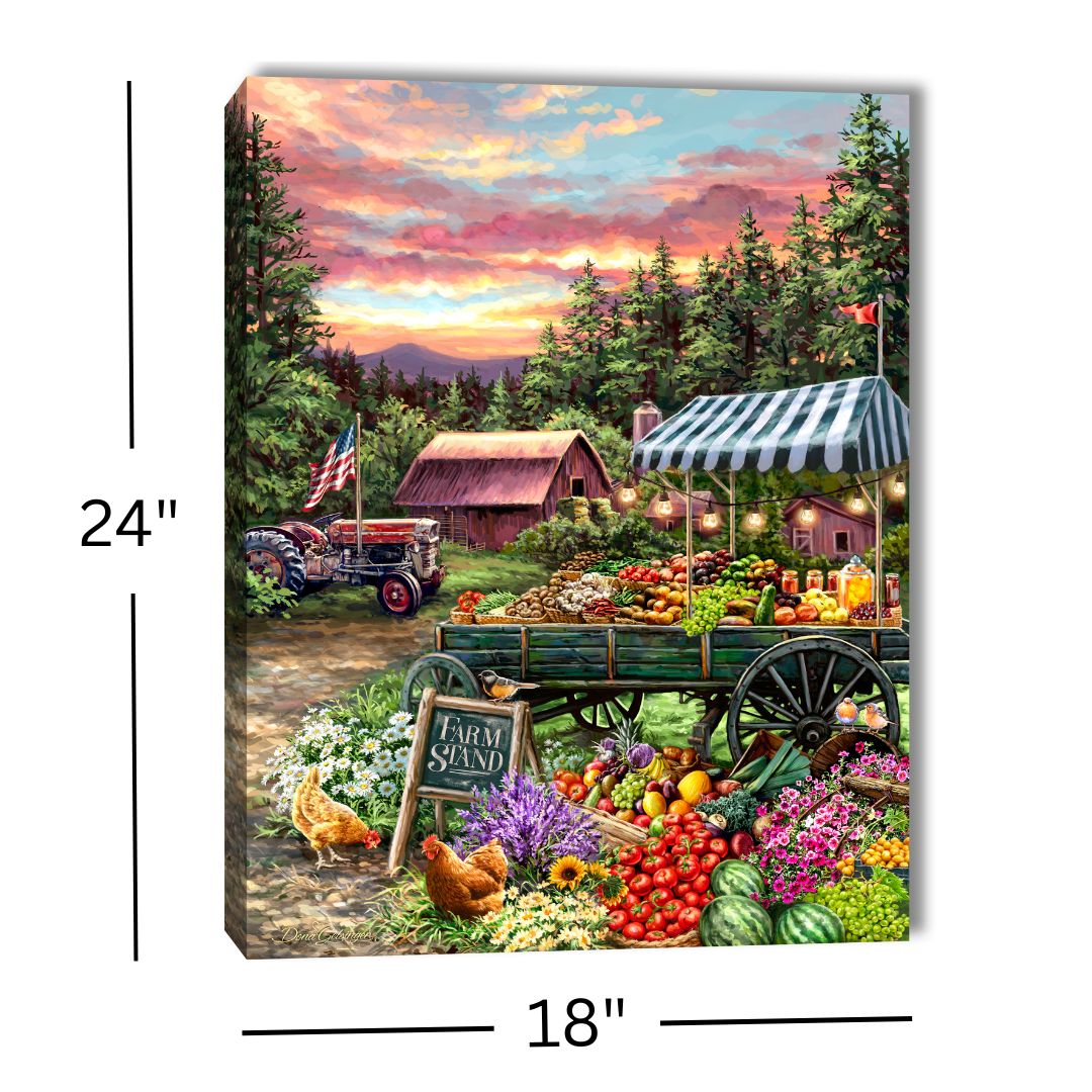 Farmstand 18x24 Fully Illuminated LED Wall Art