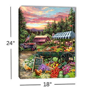 Farmstand 18x24 Fully Illuminated LED Wall Art