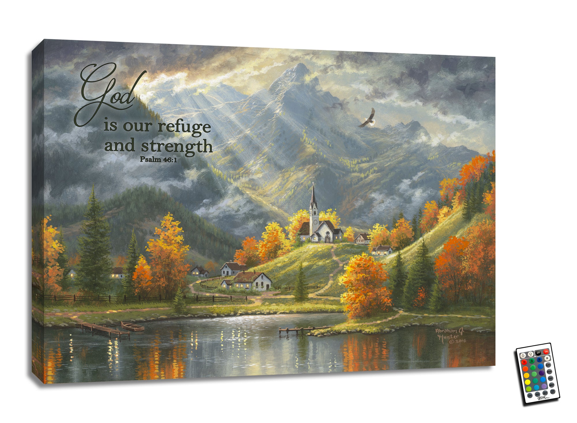 In Spirit in Truth with Scripture 18x24 Fully Illuminated LED Wall Art
