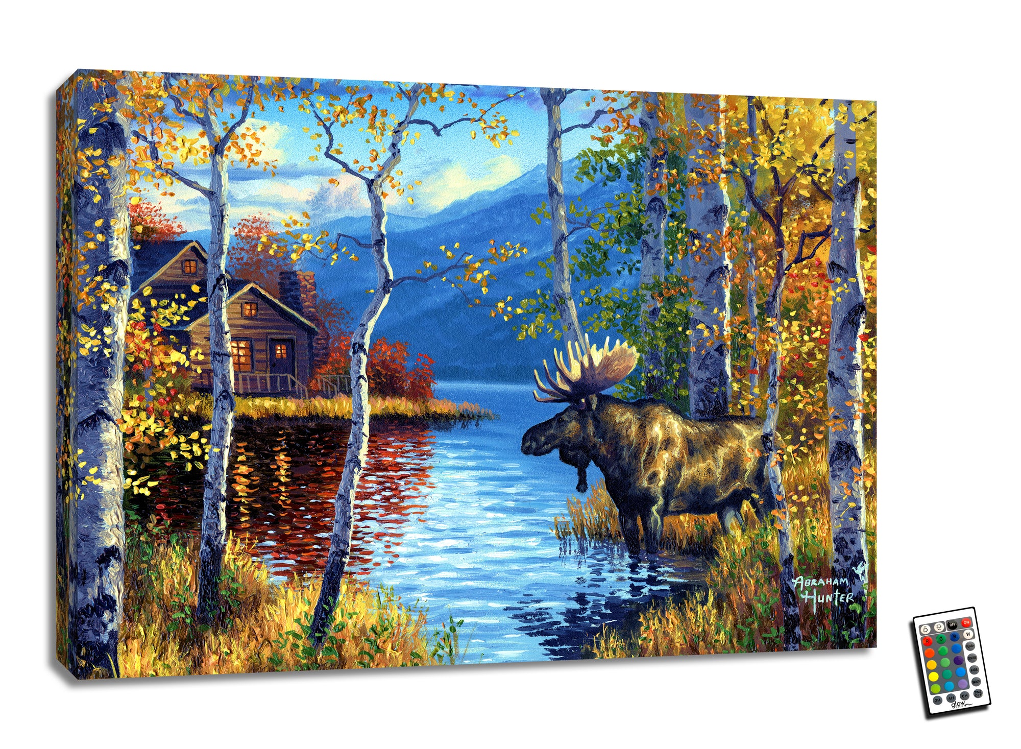 Northwoods Retreat 18x24 Fully Illuminated LED Wall Art