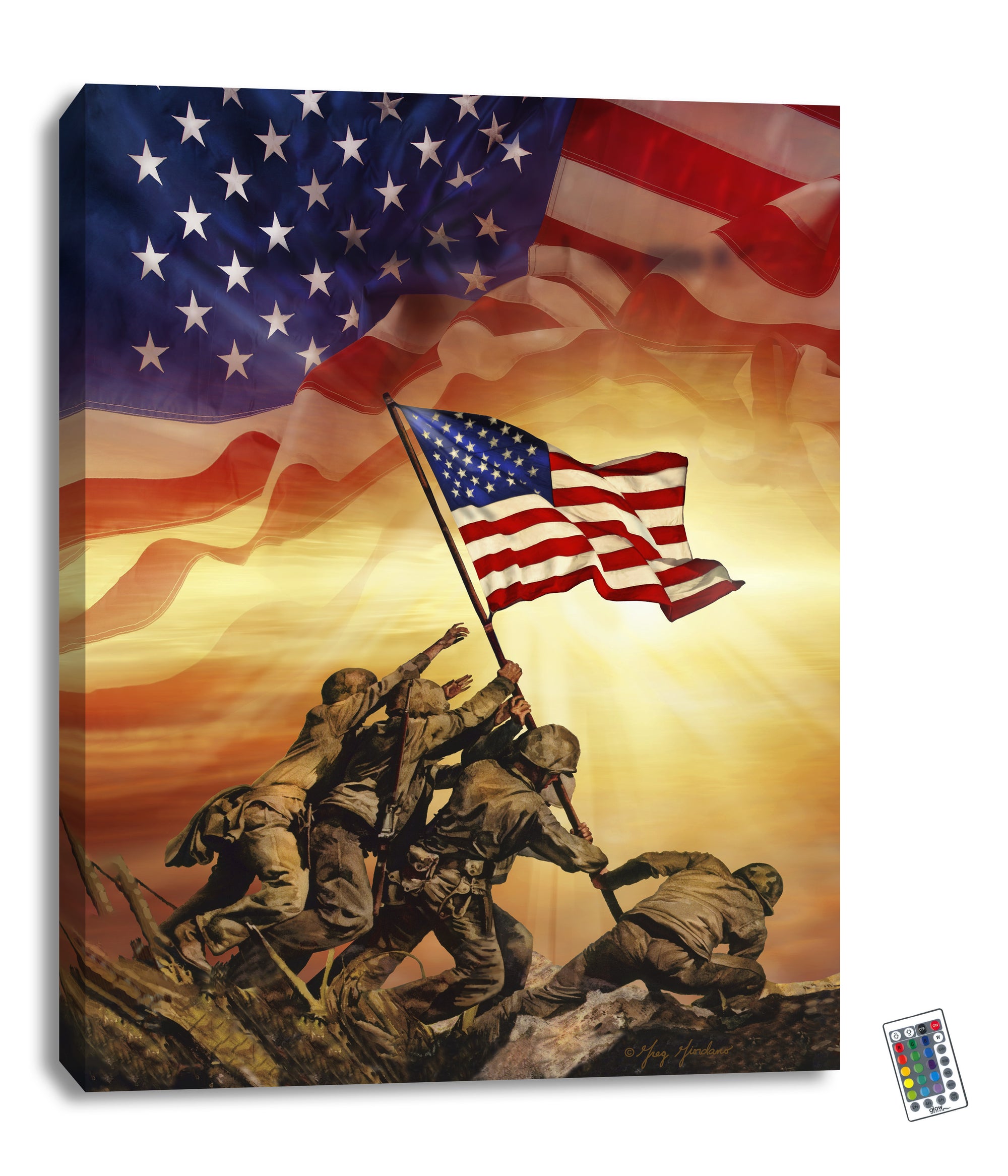 Home of the Brave 18x24 Fully Illuminated LED Wall Art