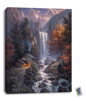 Secret Falls 18x24 Fully Illuminated LED Wall Art