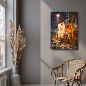 Journey to Bethlehem 18x24 Fully Illuminated LED Wall Art