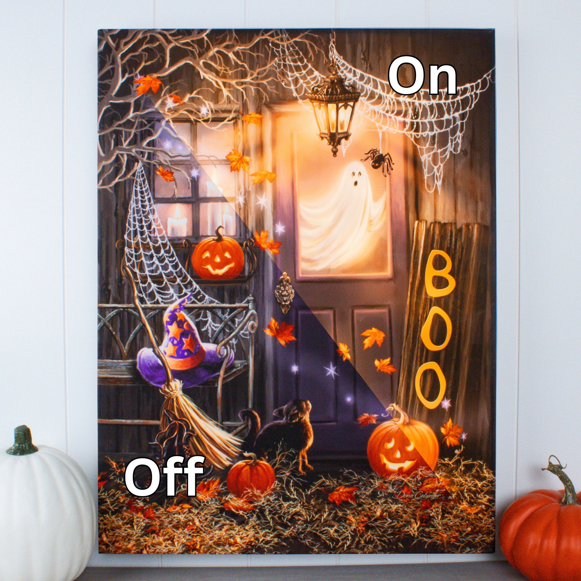 Boo 18x24 Fully Illuminated LED Wall Art