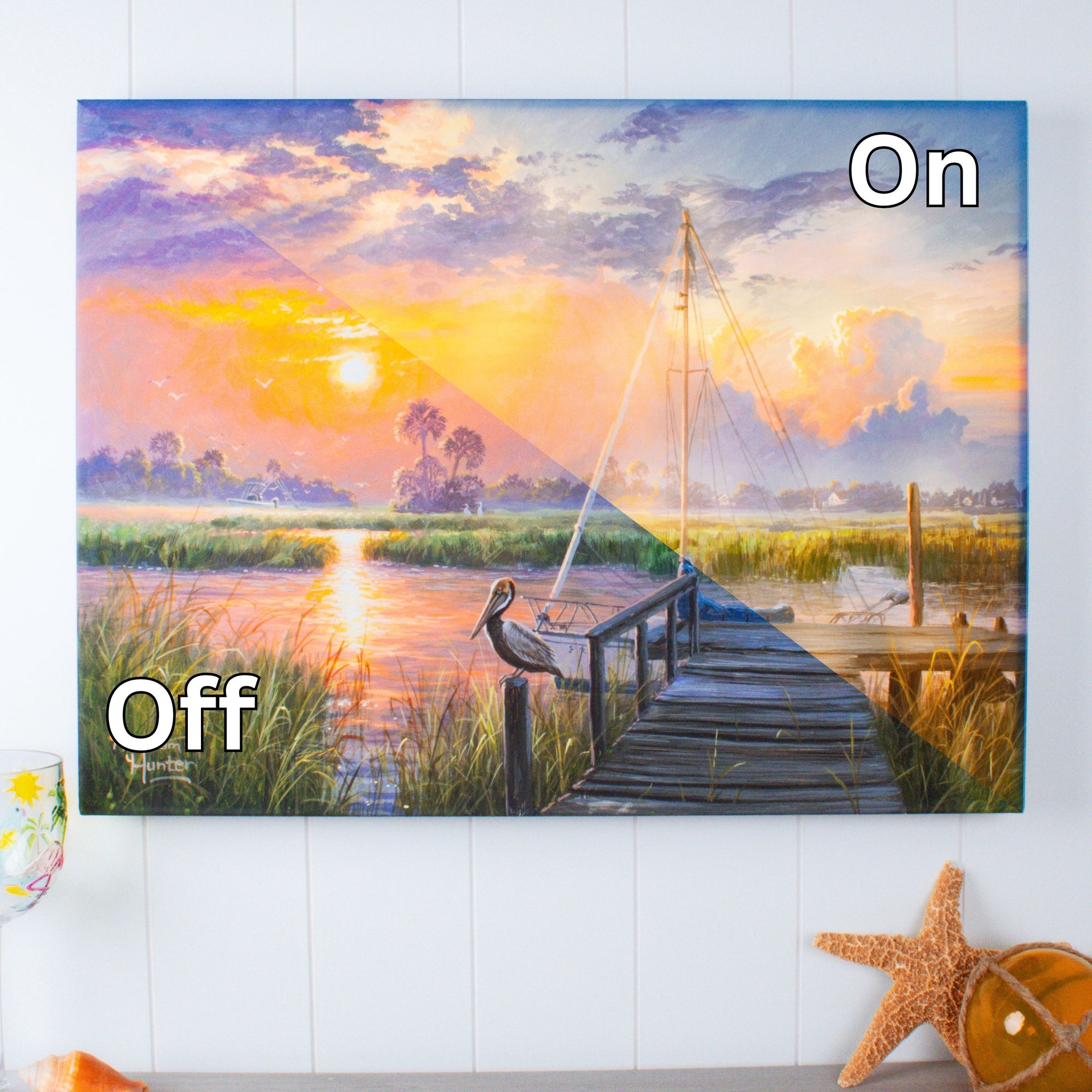 Inlet Solitude 18x24 Fully Illuminated LED Wall Art