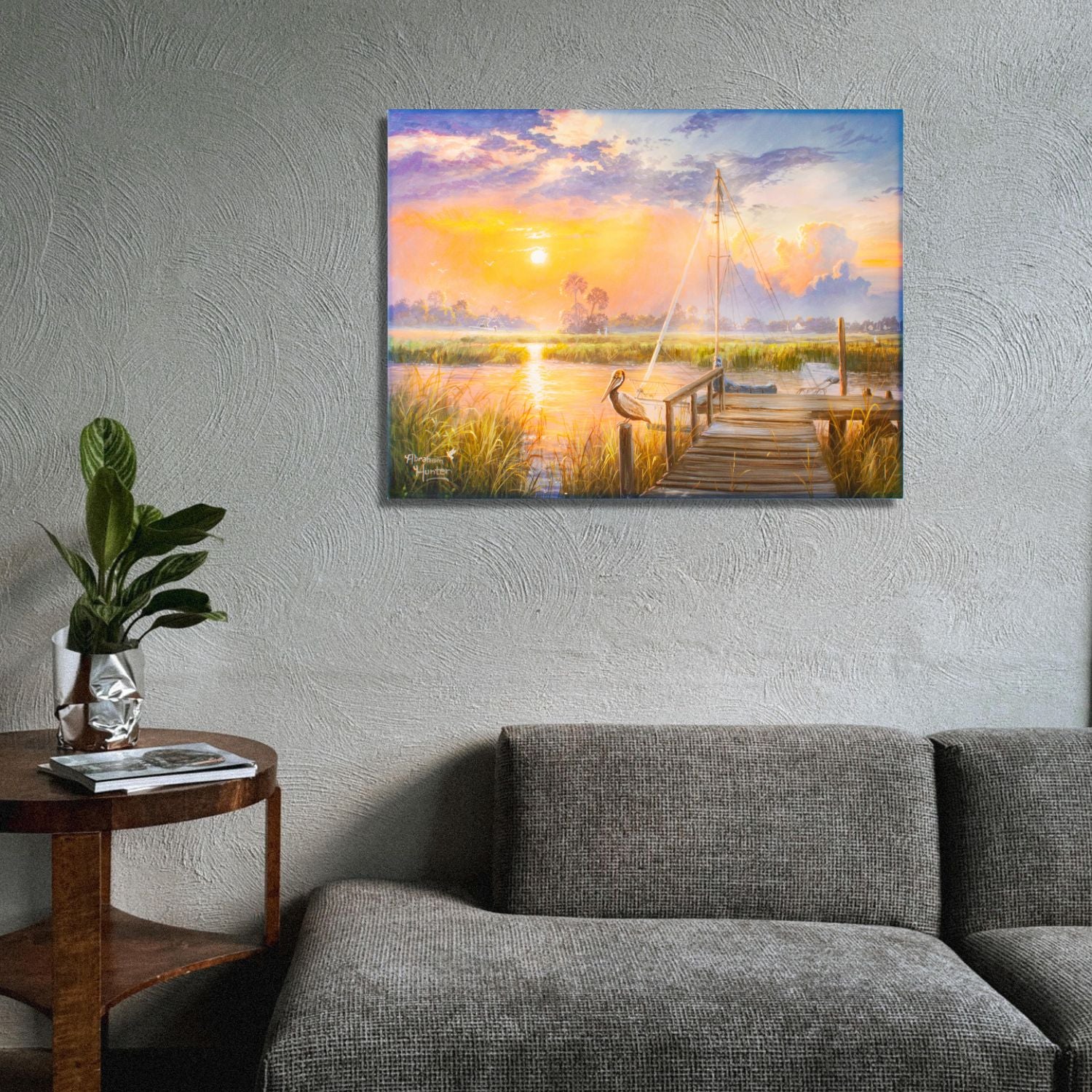 Inlet Solitude 18x24 Fully Illuminated LED Wall Art