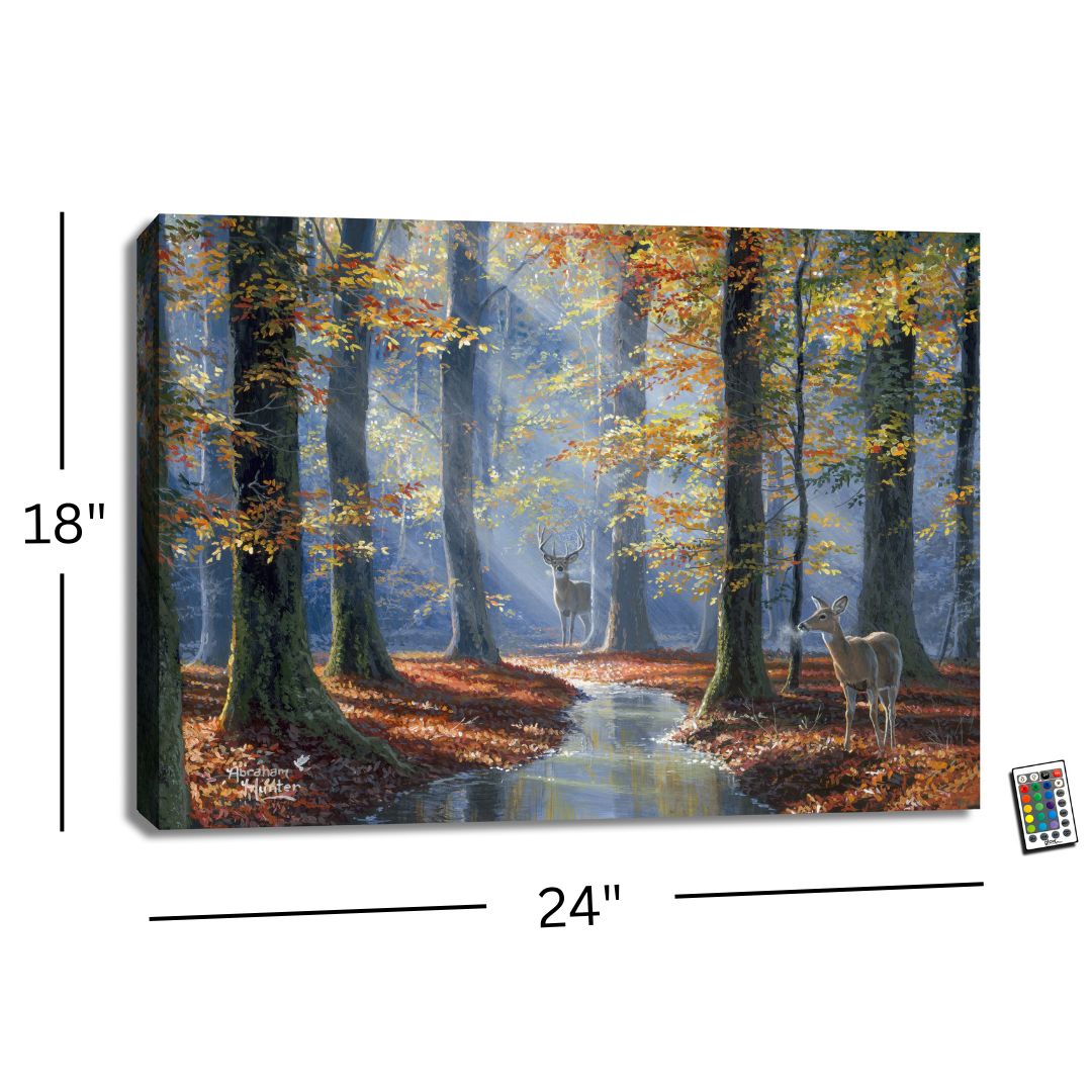 October Courtship 18x24 Fully Illuminated LED Wall Art