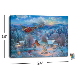 Night Before Christmas 18x24 Fully Illuminated LED Wall Art