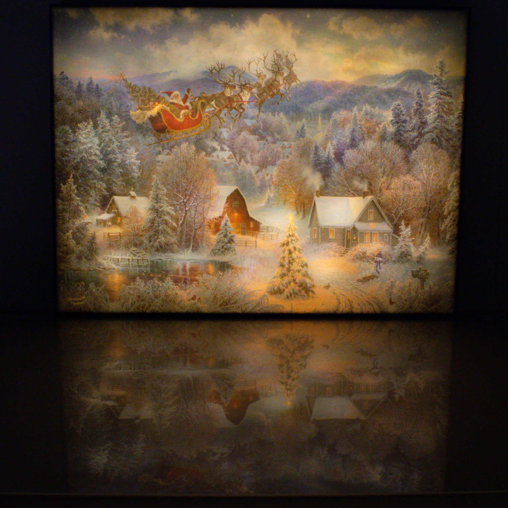 Night Before Christmas 18x24 Fully Illuminated LED Wall Art