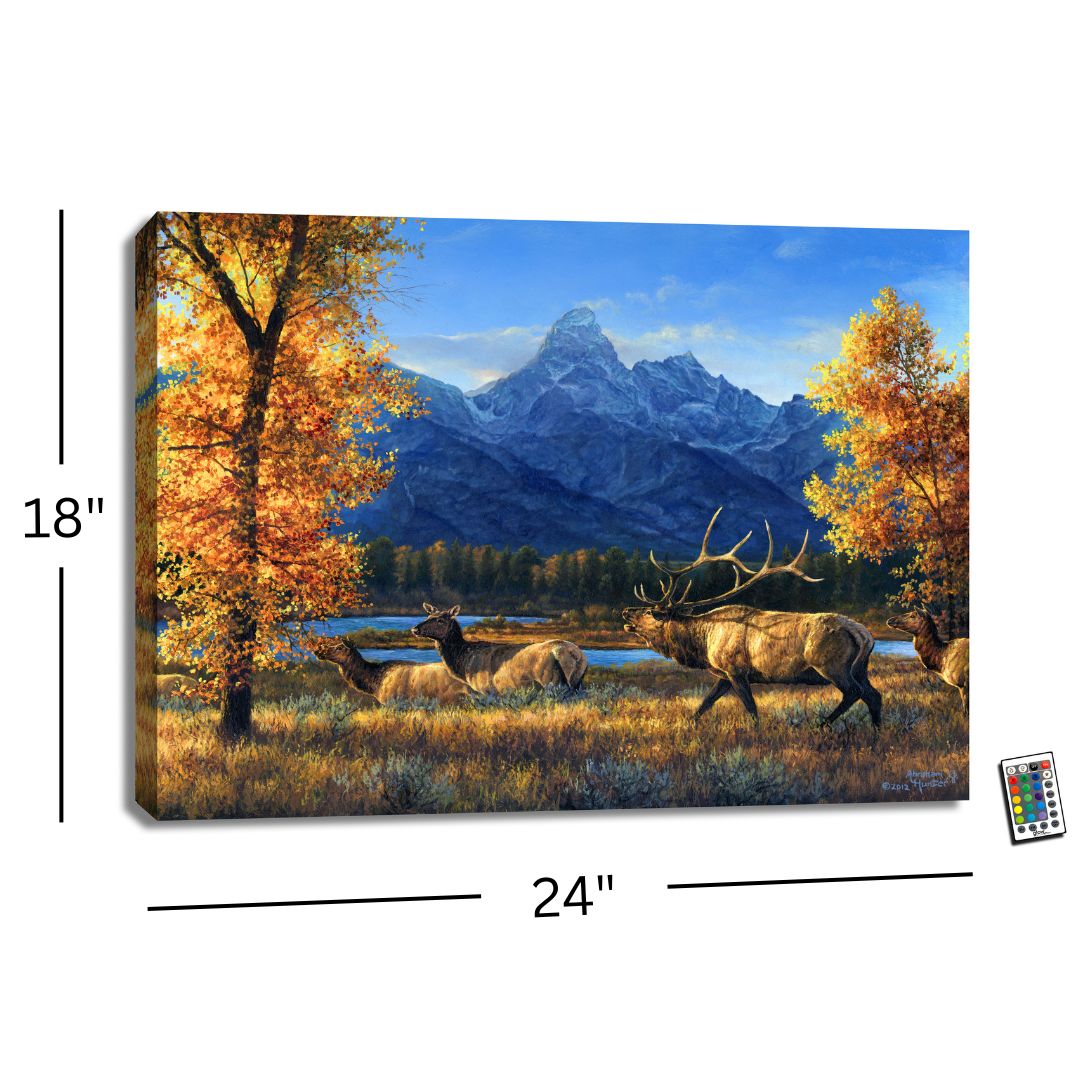 Teton Range 18x24 Fully Illuminated LED Wall Art