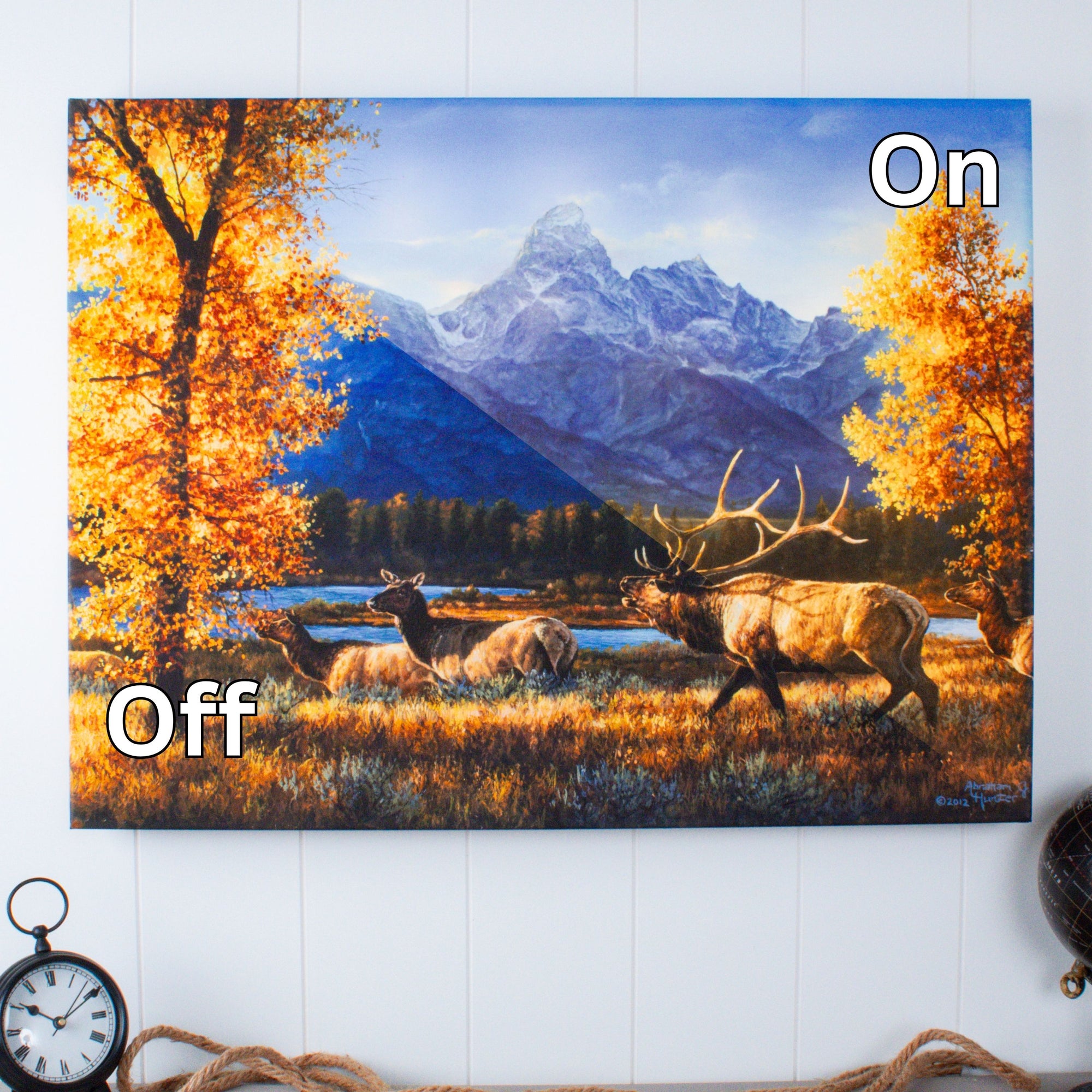 Teton Range 18x24 Fully Illuminated LED Wall Art