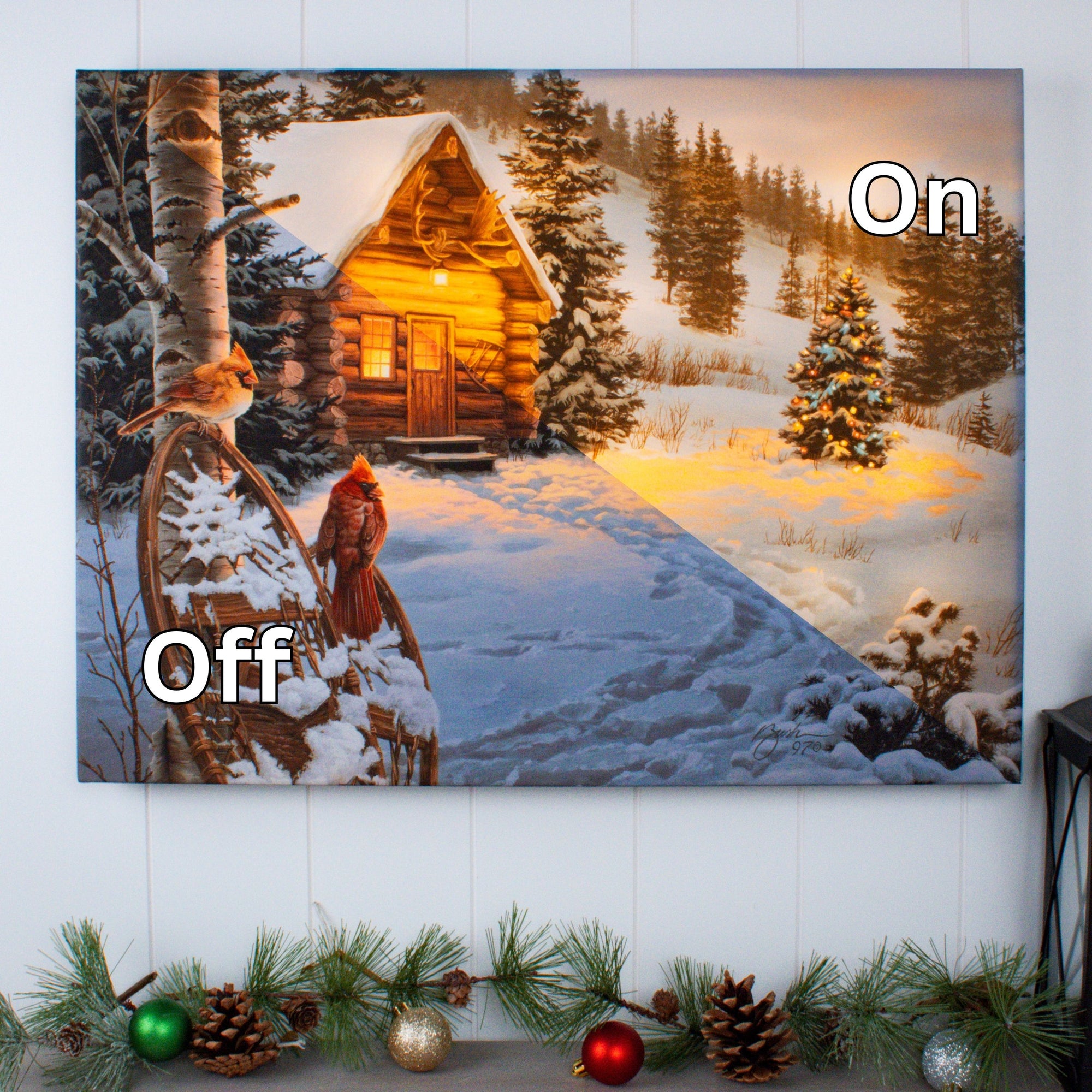 Winter Colors 18x24 Fully Illuminated LED Wall Art