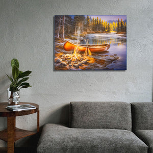 Red Canoe 18x24 Fully Illuminated LED Wall Art