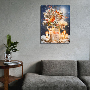 Candle Light Christmas 18x24 Fully Illuminated LED Wall Art