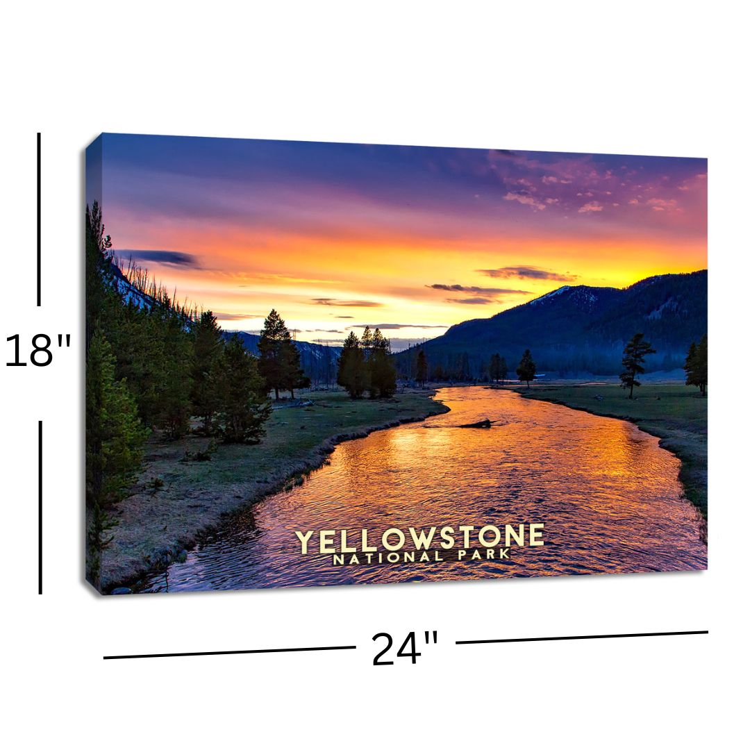 Yellowstone 18x24 Illuminated LED Wall Art