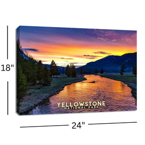 Yellowstone 18x24 Illuminated LED Wall Art