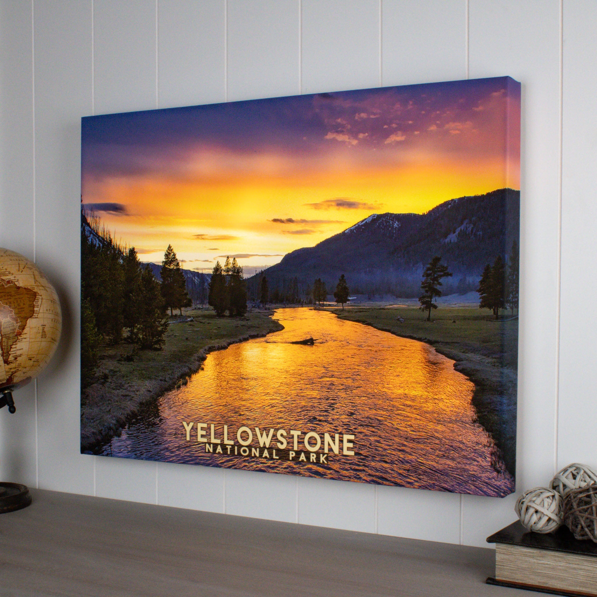 Yellowstone 18x24 Illuminated LED Wall Art | Glow Decor