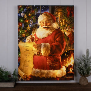 Santa's List Personalized LED Illuminated Wall Art