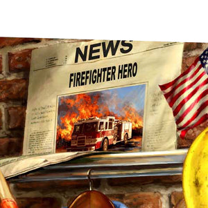 Firefighter - Personalized LED Illuminated Wall Art