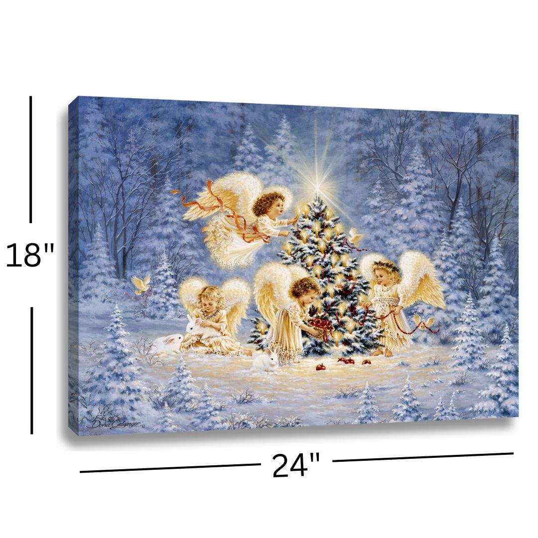 Silent Night Gentle Light 18x24 Fully Illuminated LED Wall Art