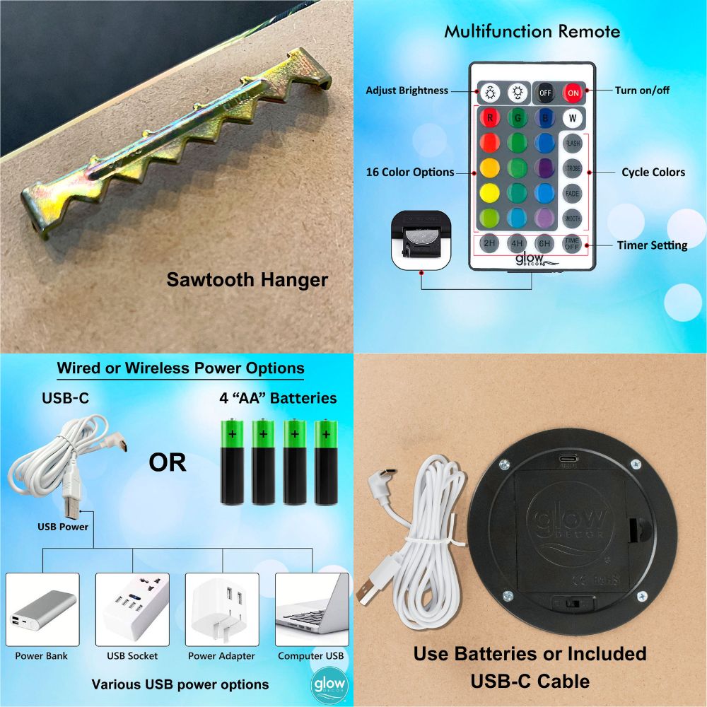 Time to Reflect 18x24 Fully Illuminated LED Wall Art