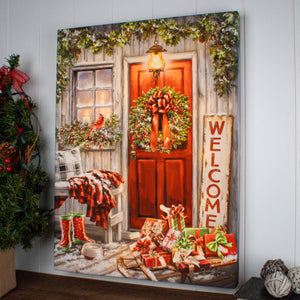 Home For Christmas 18x24 Fully Illuminated LED Wall Art