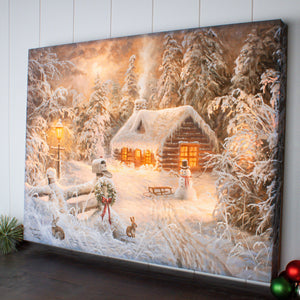 Holiday Home 18x24 Fully Illuminated LED Wall Art