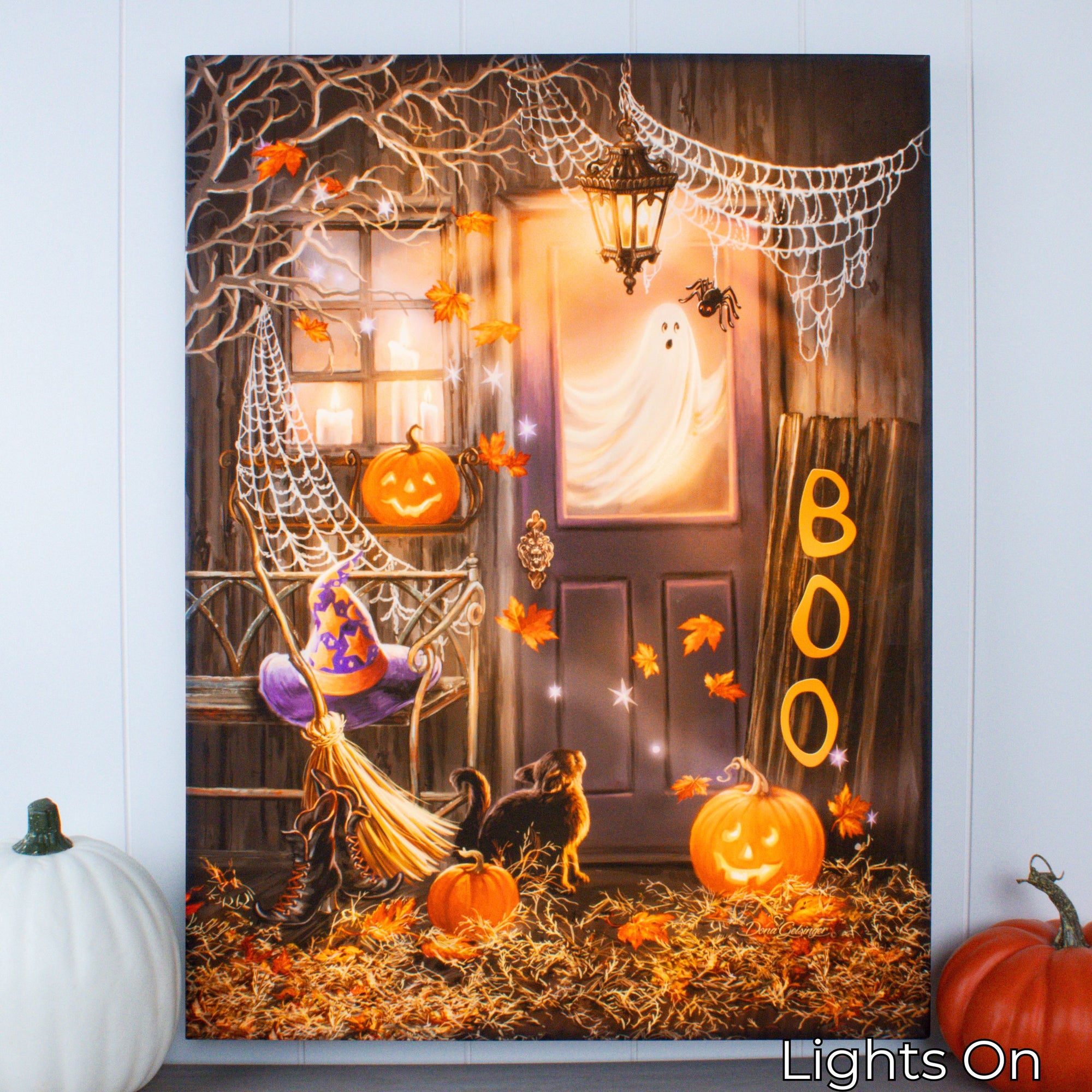 Boo 18x24 Fully Illuminated LED Wall Art