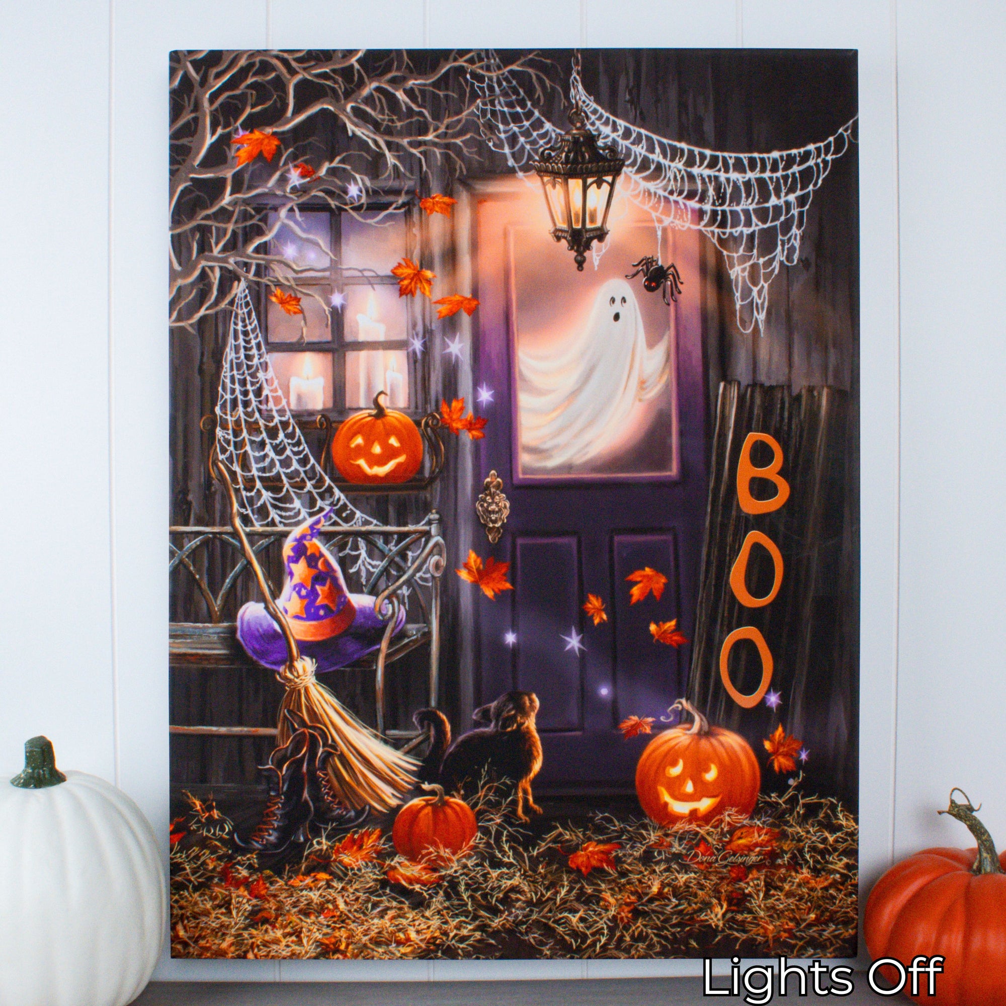Boo 18x24 Fully Illuminated LED Wall Art
