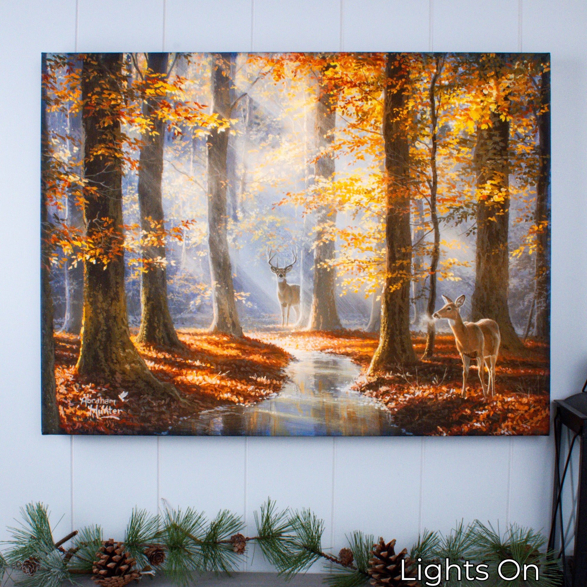 October Courtship 18x24 Fully Illuminated LED Wall Art