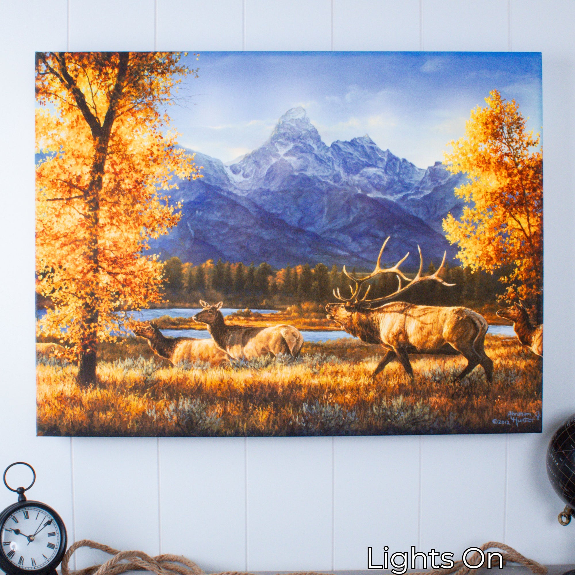 Teton Range 18x24 Fully Illuminated LED Wall Art