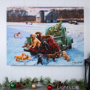 Pups and Pick up 18x24 Fully Illuminated LED Wall Art