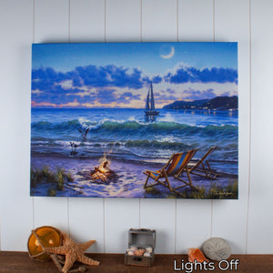 Beach 18x24 Fully Illuminated LED Wall Art