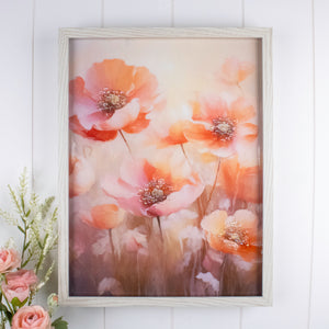 Poppy Dreams 12x16 Jeweled Halo Glow LED Art