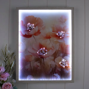 Poppy Dreams 12x16 Jeweled Halo Glow LED Art