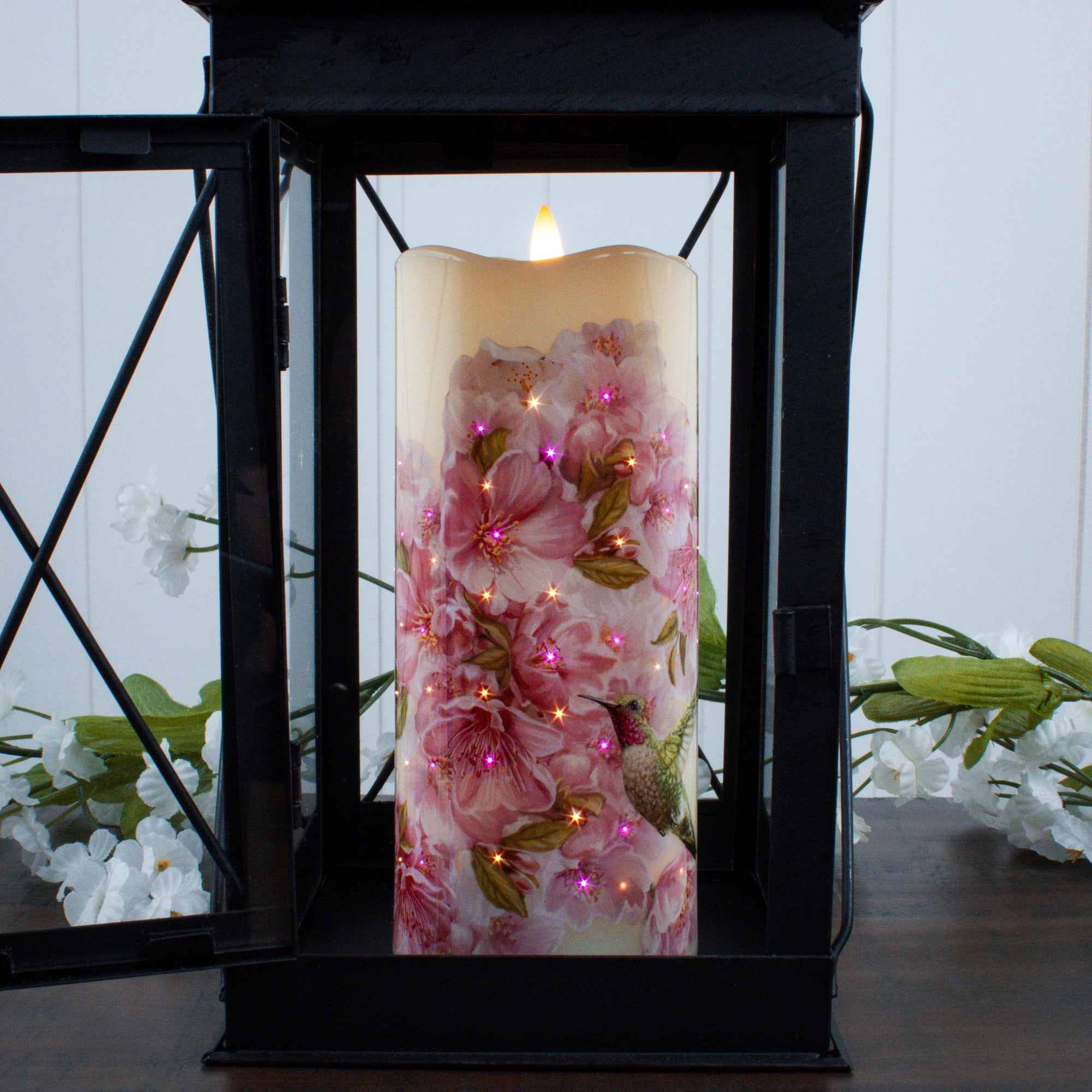 Hummingbirds Fiber Optic Candle