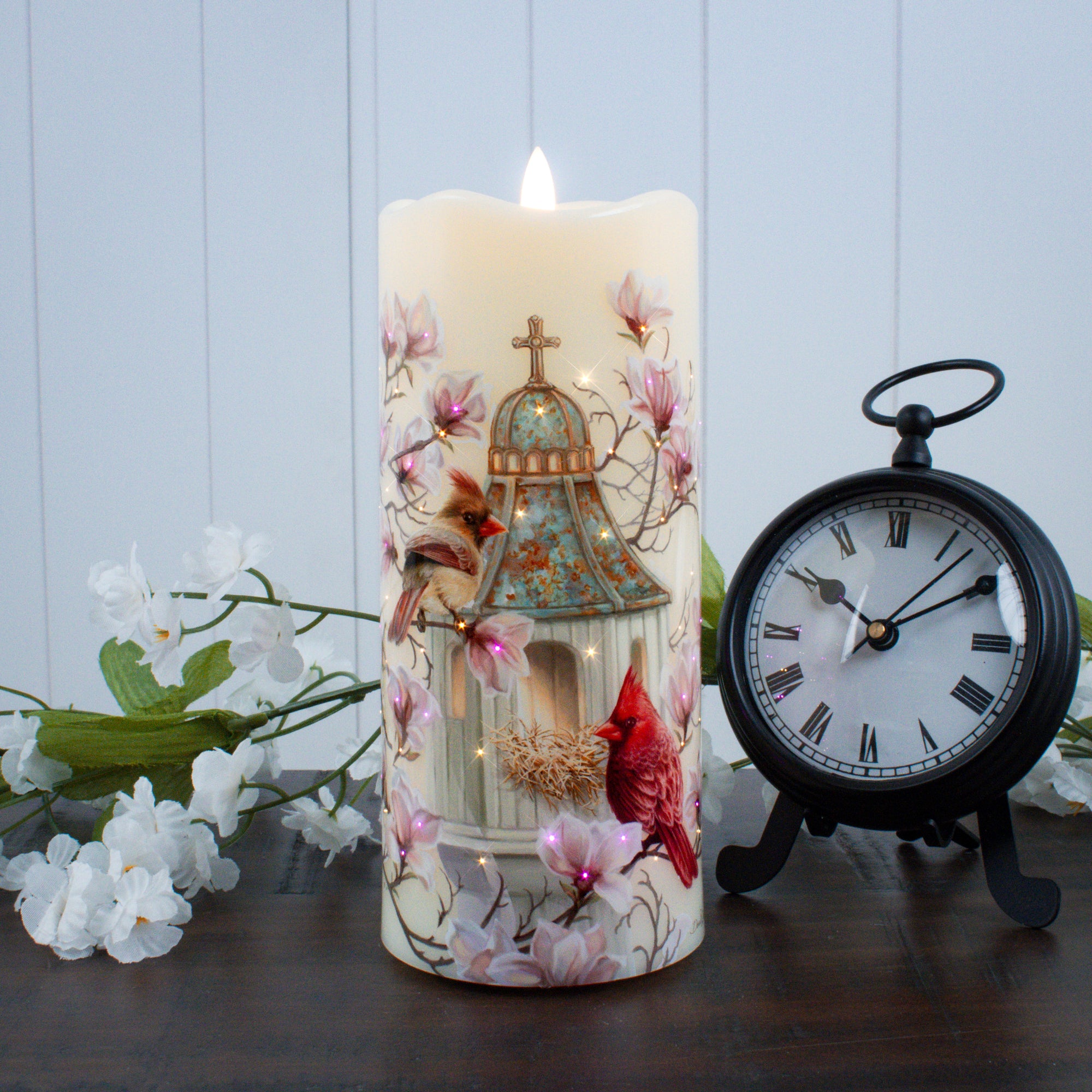 Cardinal Chapel Fiber Optic Candle