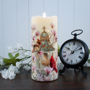 Cardinal Chapel Fiber Optic Candle