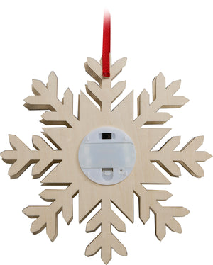 O Come Emmanuel LED Wood Snowflake
