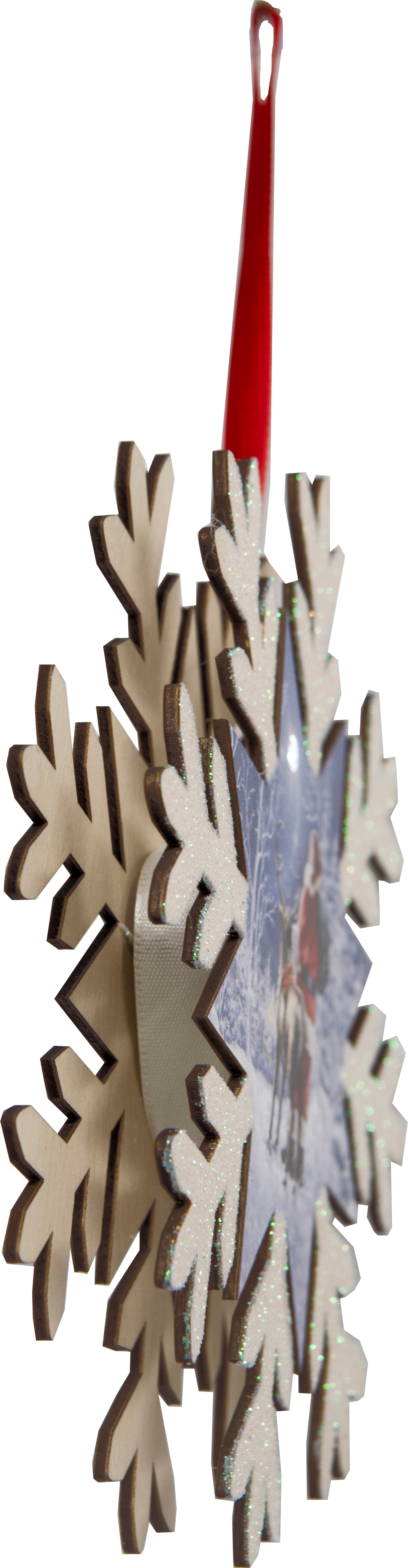 O Come Emmanuel LED Wood Snowflake