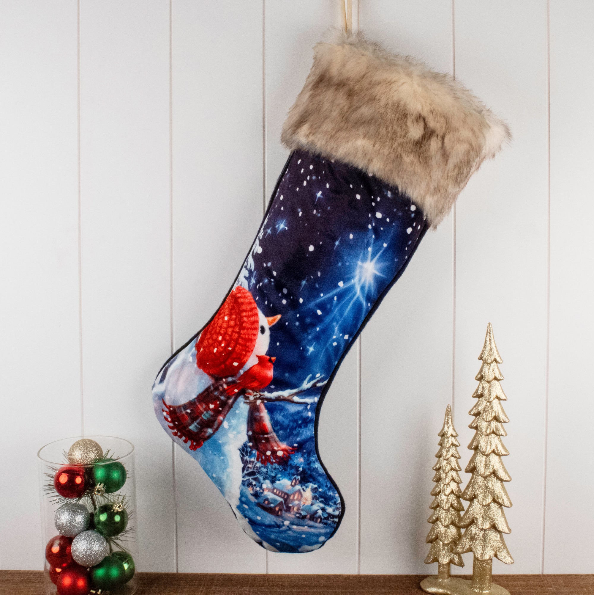Snowman LED Stocking