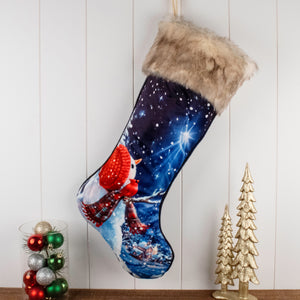 Snowman LED Stocking