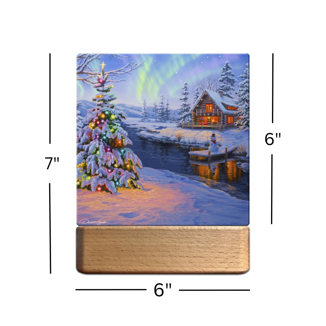 Woodland Christmas Cabin LED Nightlight