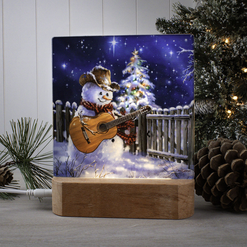 Guitar Snowman LED Nightlight